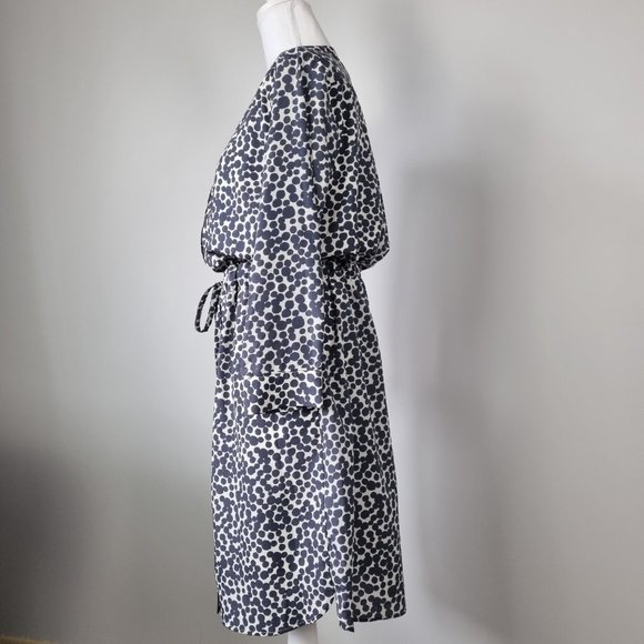 Banana Republic Long-Sleeve Dot-Print Shirt Dress Size M - Picture 4 of 16